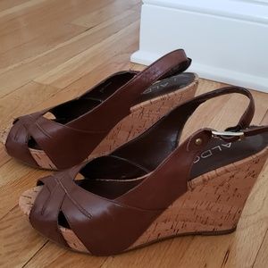 Beautiful brown cork heal wedges
